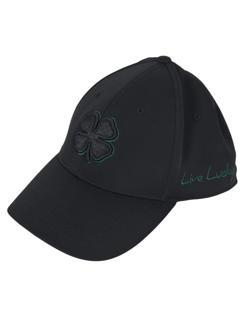 Black Clover Live Lucky Clover Logo Golf Hat MemoryFit Black L/XL